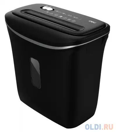 Уничтожитель бумаг deli e9945, p-4, 4x30, 6 лист. одновременно, 12л, фотография 1