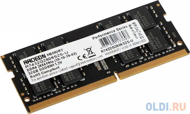Оперативная память для ноутбука amd r7 performance so-dimm 32gb ddr4 2666, фотография 1