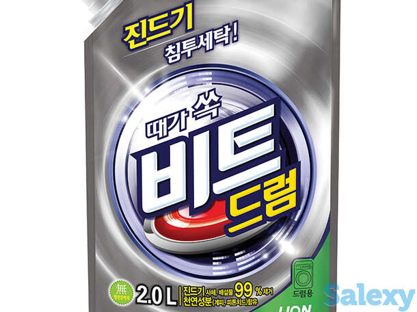 Жидкое средство для стирки cj lion beat liquid drum washer (рефилл 2,1 л), фотография 1