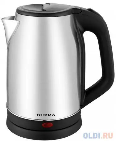 Чайник электрический supra kes-1842s 1500 вт чёрный нержавеющея сталь 1.8 л, фотография 1