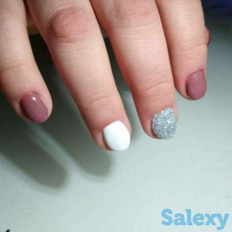 Комбинированный маникюр с гелевым покрытием + выравнивание, фотография 3
