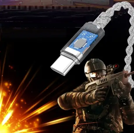 Провод VARLO Type-C на QDC 0,75 HiFi 7.1 Silver, фотография 2