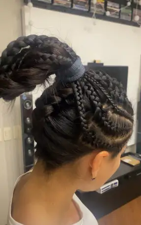 Плетение косичек, афро, фигурные, колоски, фотография 4