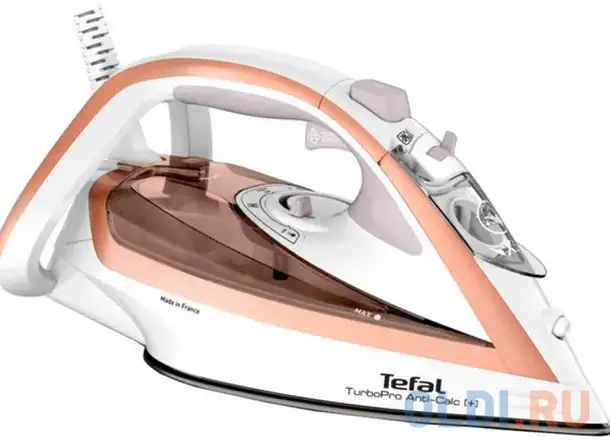 Утюг tefal fv5697e1 3000вт белый розовый, фотография 1