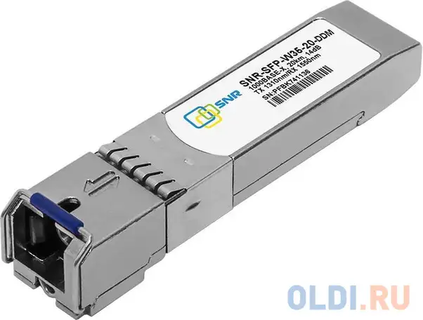 Snr модуль sfp wdm, дальность до  20км (14db), 1310нм, фотография 1