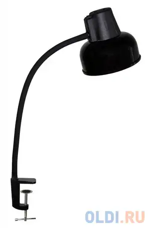 Светильник настольный трансвит бета-сш ндб37-60-175 (beta-сsh/bl) на струбцине e27 черный 60вт, фотография 1