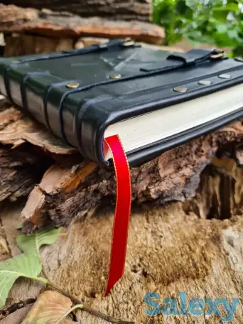 Гримуар из кожи на заказ, кожаная книга желаний, блокнот ручной работы, фотография 7