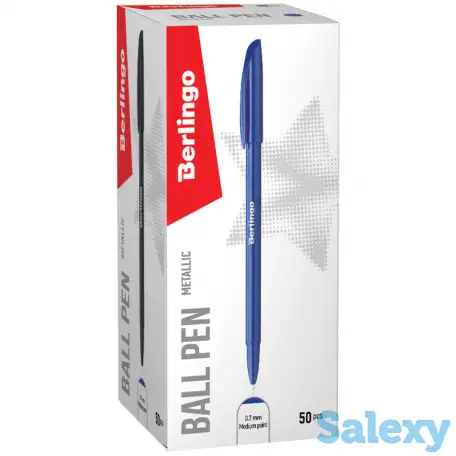 Ручка шариковая Berlingo Metallic Pro синяя, 0,7мм, фотография 1