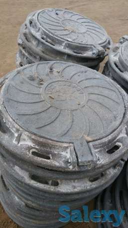 люки канализационные чугунные ГОСТ тип Л нагрузка 1.5 тн вес 50 кг, фотография 1