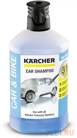 Шампунь karcher 6.295-750  автомобильный 3в1 1л, фотография 1