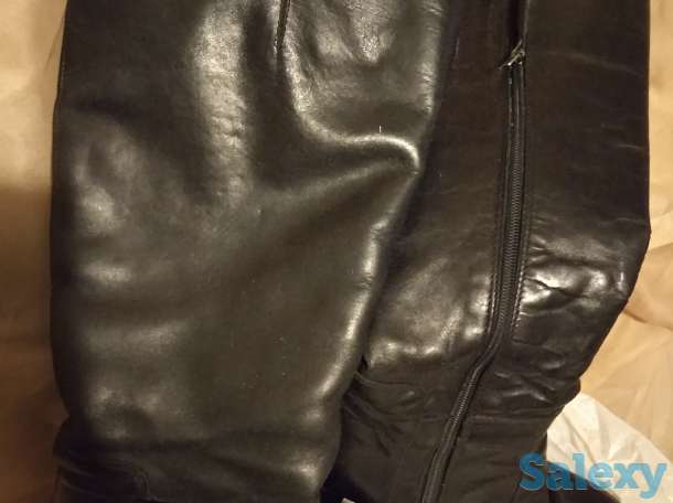 Сапоги черные зимние на каблуке, фотография 1