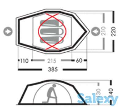 Палатка нормал буран 4n желтая, фотография 2