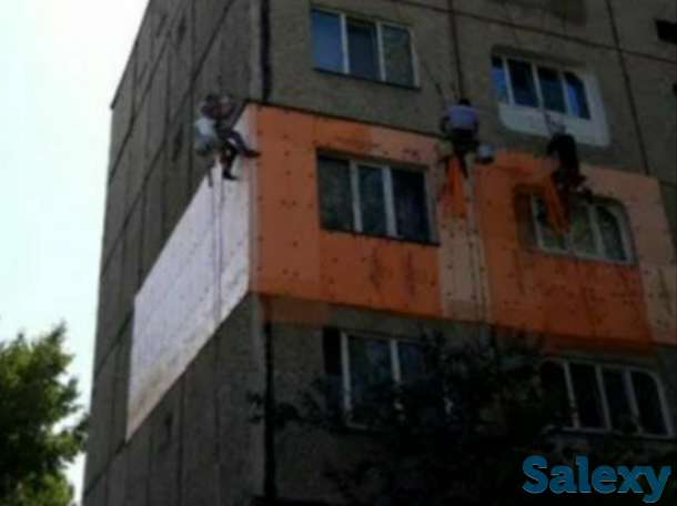 Утепление наружных стен многоквартирных домов.Швы.Промышленный алипинизм ., фотография 5