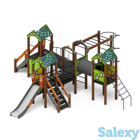 Детский игровой комплекс «дворик детства (город)» дик 2.01.4.02-21 h=1200, фотография 1