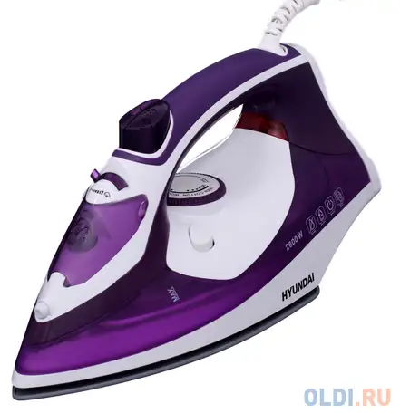 Утюг hyundai h-si01564 2600вт белый фиолетовый, фотография 1