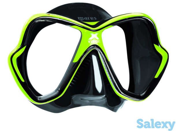 Маска для плавания mares x-vision, для взрослых, обт. силиконовая резина - ц.об.черный, ц.р.чёрно-белый, фотография 1