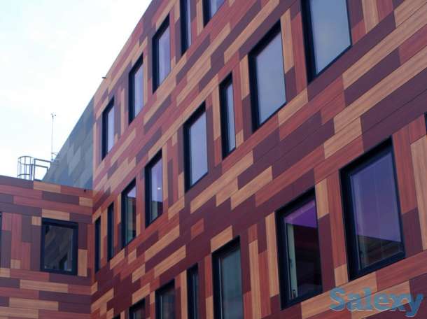 Листовой конструкционный фасадный пластик HPL, фасадные HPL панели КМ1, фотография 3