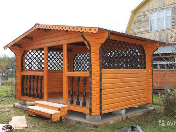 Беседки,садовые качели,шезлонги,заборы,столы,скамейки,японская баня (офуро) и мн.др., фотография 8