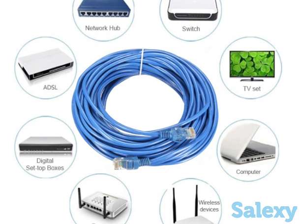 Продам сетевой интернет кабель патчкорд UTP 5e RJ45 - 30 метров, фотография 1