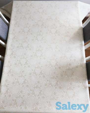 ШШикарная испанская скатерть с серебряным люрексом и тефлоновым покрытием, фотография 5