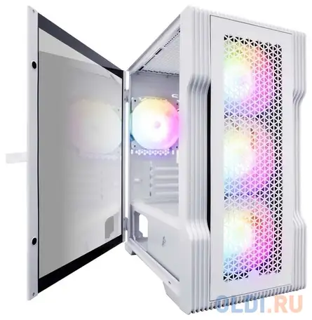 Корпус microatx 1stplayer trilobite t3 без бп белый, фотография 1