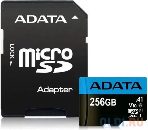 Карта памяти microsdxc 256gb a-data ausdx256guicl10a1-ra1, фотография 1