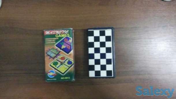 Настольная игра 3 в 1. Шахматы, шашки, нарды на магнитах, фотография 1