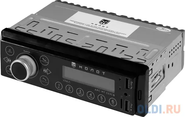 Автомагнитола ural молот арс-мт 333с 1din 4x25вт, фотография 1