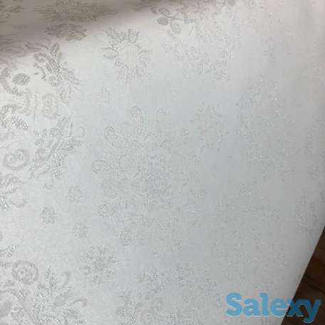 Скатерть тефлоновое покрытие, люрексом из Испании Murillo Plata 160 см, фотография 3