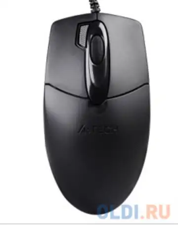 Мышь a4 op-730d черный оптическая (1000dpi) usb (4but), фотография 1
