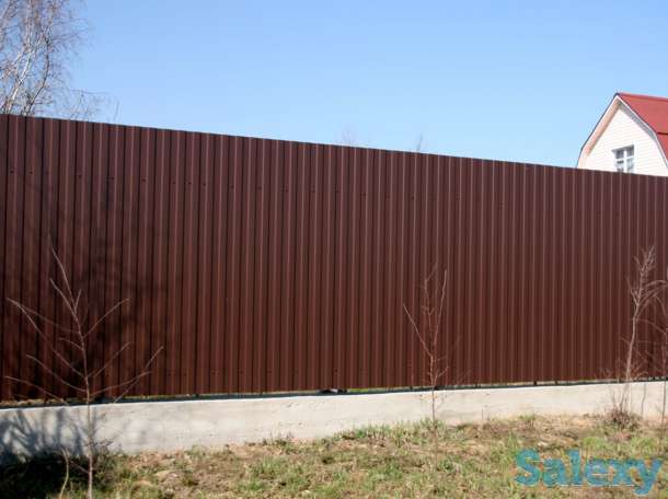 Монтаж забора из проф. листа, фотография 2