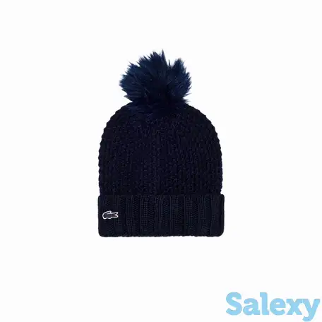 Женская вязаная шапка lacoste, фотография 1