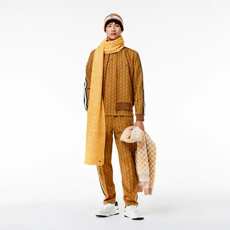 Жаккардовые спортивные брюки lacoste paris с монограммой, фотография 1