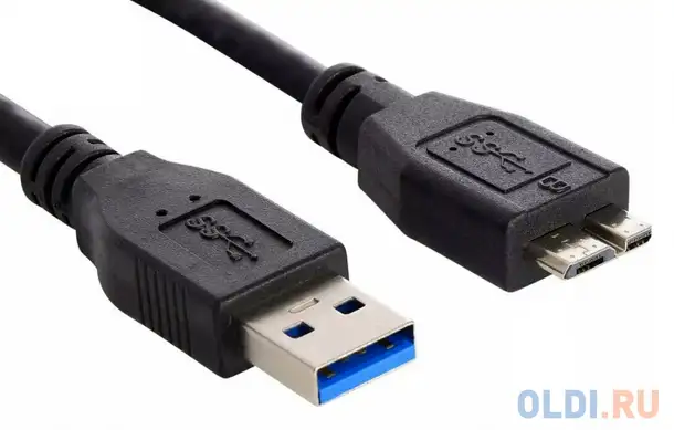 Кабель buro mk30-am-1.5 micro usb 3.0 b (m) usb a(m) 1.5м, фотография 1
