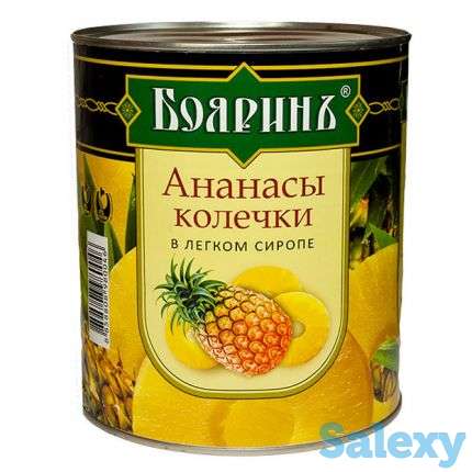 Ананасы колечки в легком сиропе, кусочки в легком сиропе ж/б, фотография 5