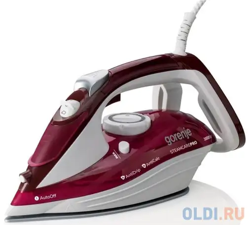 Утюг gorenje sih3000rbc 3000вт белый красный, фотография 1