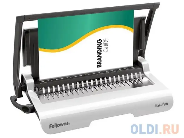 Брошюровщик fellowes star+ на пластиковую пружину, сшивает до 150 лст., перфорирует, фотография 1
