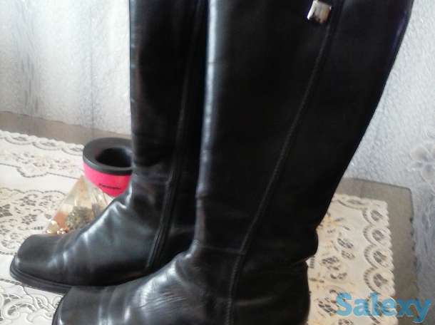 Продаю  кожаные  сапоги, фотография 1