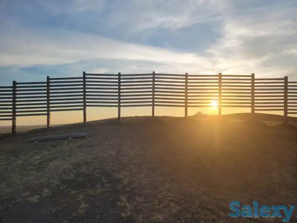 Снегозащитные ограждения из бетона. Стойка С74, Стойка С58, Доска Д30, фотография 1