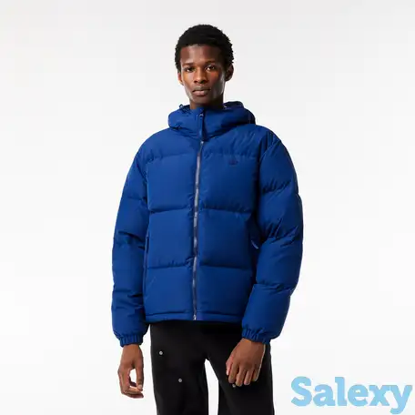 Мужская стеганая водоотталкивающая короткая куртка lacoste, фотография 1