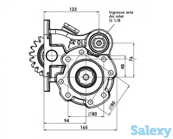 Коробка отбора мощности КАМАЗ ISO 4  болта с двойной шестерней и с 2-мя  выходами под насос., фотография 1