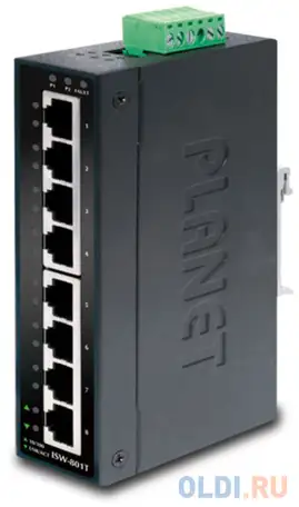 Ip30 slim type 8-port industrial gigabit ethernet switch (-40 to 75, фотография 1