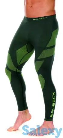 Термобрюки brubeck men dry graphite/green, фотография 1