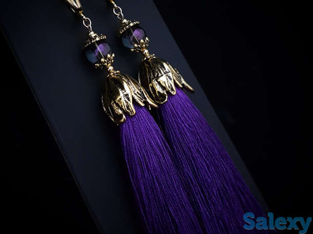 Серьги-кисти wizard brush - lilac, фотография 1