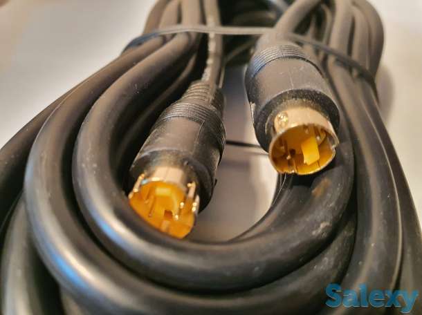 Межблочный кабель 4 DIN -4 DIN, круглый 4 контакта Премиум качество 5м, фотография 1