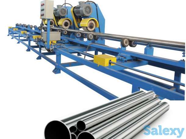 Станок-автомат для полировки круглых труб из нержавеющей стали. 12 головок., фотография 1