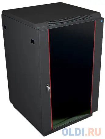 Цмо! шкаф телекоммуникационный напольный 18u (600x800) дверь стекло, цвет чёрный (штк-м-18.6.8-1ааа-, фотография 1