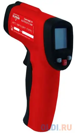 Пирометр (термодетектор) elitech п 350  пирометр от-50 до+380град 9в батарея, фотография 1