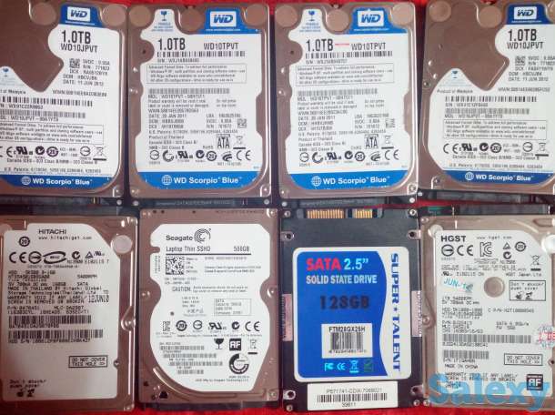 HDD, SSHD, SSD накопители 128 GB, 160 GB, 500 GB, 1 TB, фотография 1