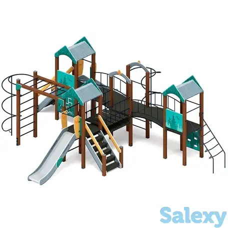 Дворик детства (тайга) - дик 2.01.4.02-03 - игровой комплекс h=1200, фотография 2